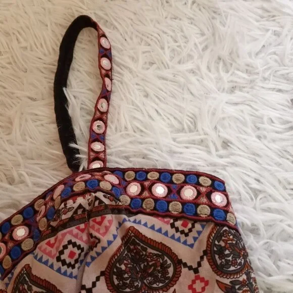 Xhilaration S Small Festival Crop Top Boho Tribal Summer Concerts  Beach Vacay - Picture 6 of 6